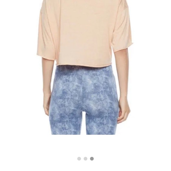 NWT Flirtitude Peach Crop Tee - Picture 2 of 9